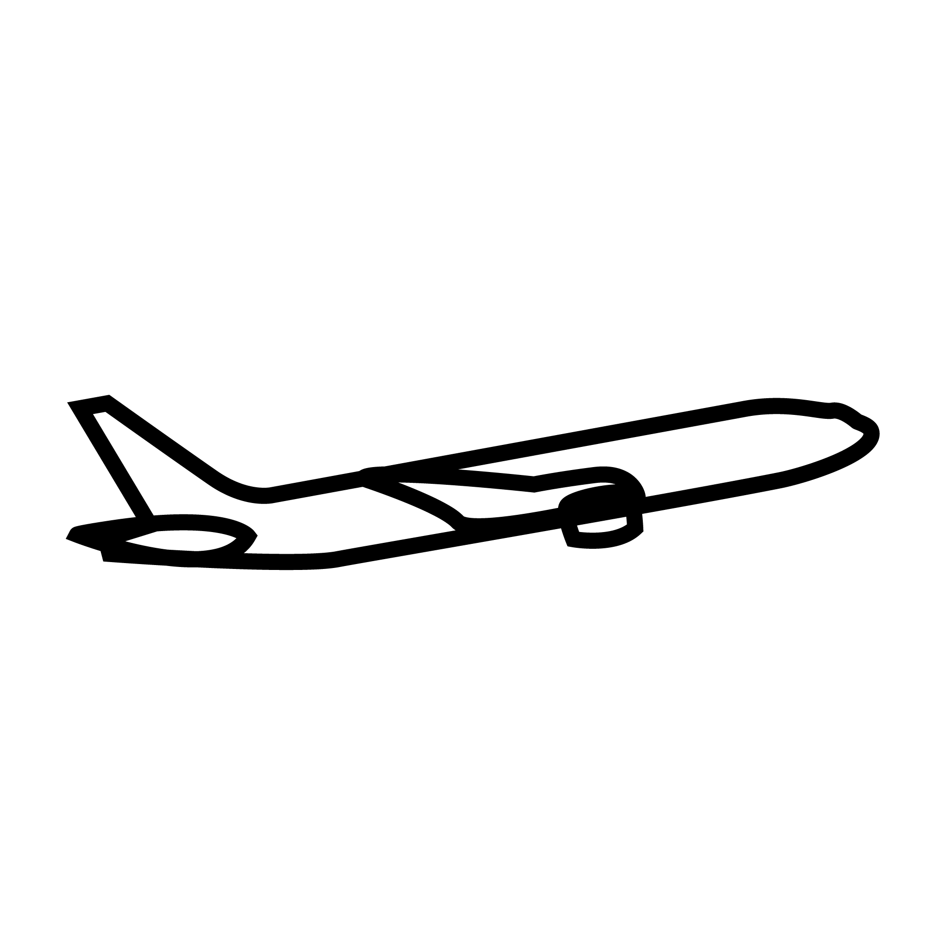 Icon of a plane taking off