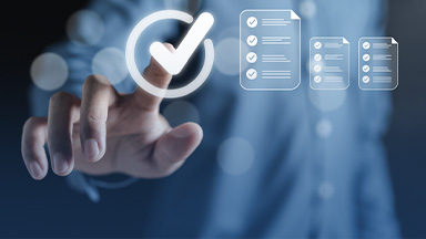 Digital checklist representing policies documentation