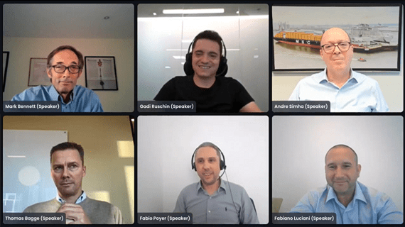 Cool logistics online webinar screenshot from the speakers