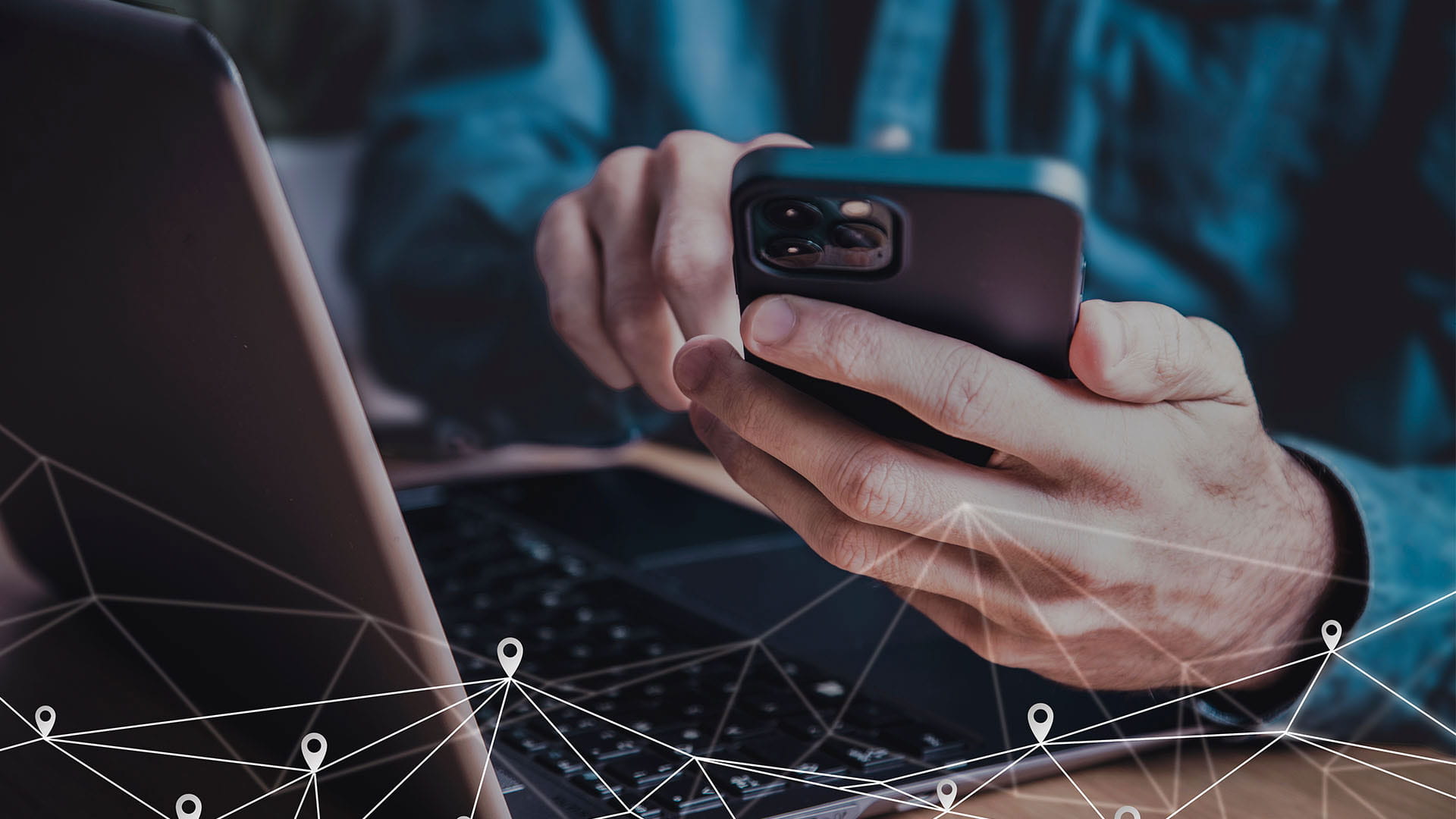 Person using mobile device