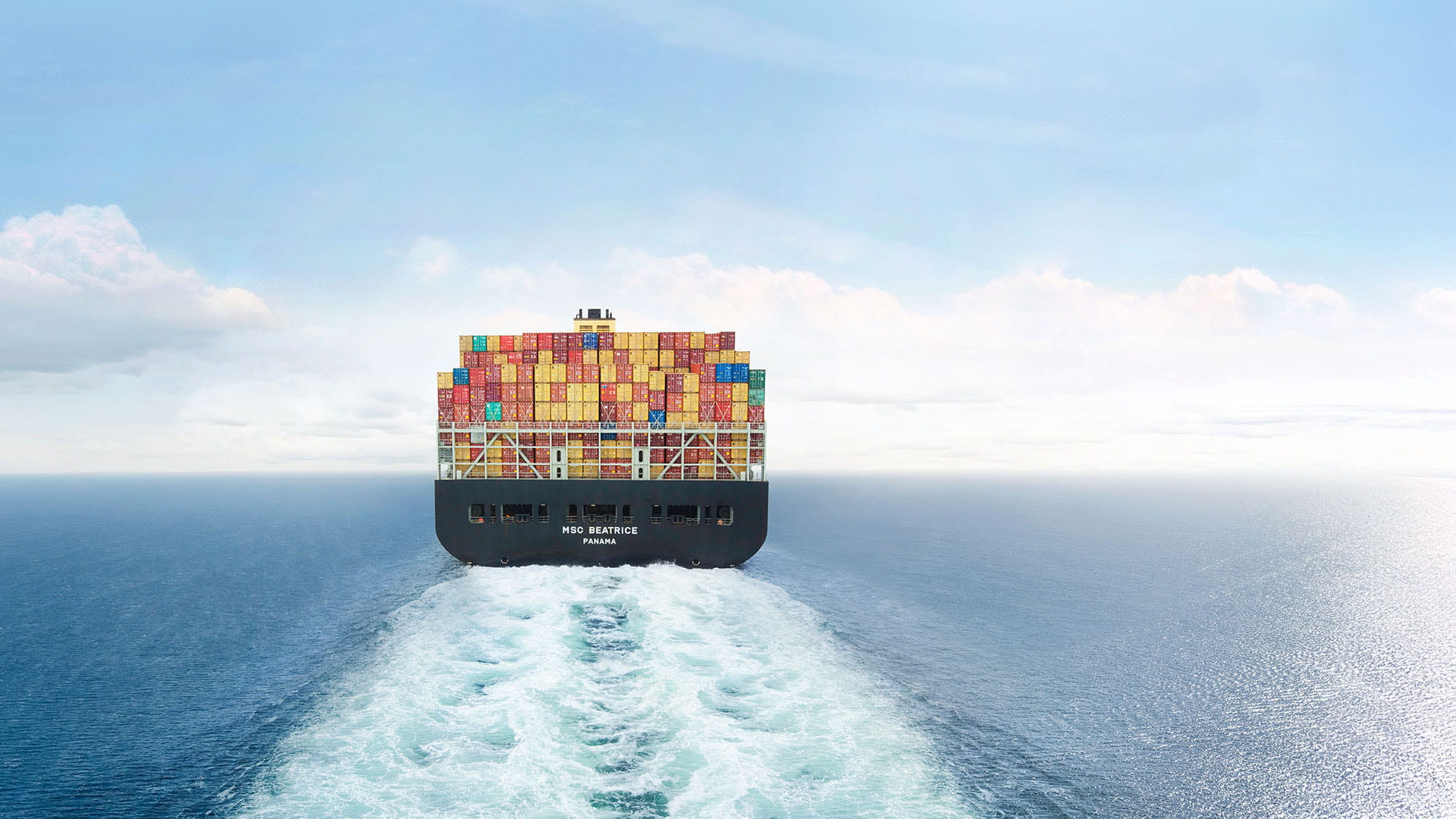 MSC vessel on open ocean