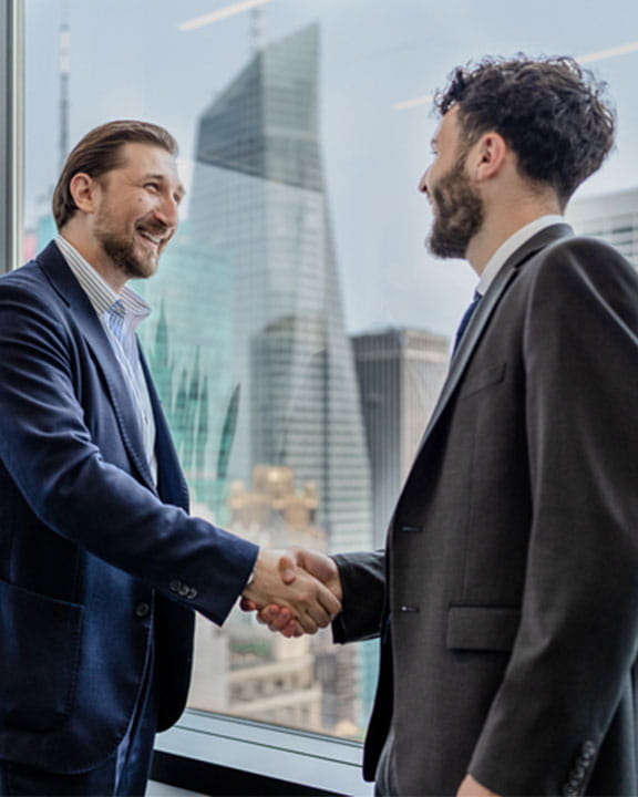 MSC Employees shaking hands