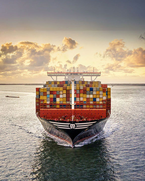 MSC Isabella vessel on open ocean