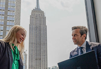 MSC employees having a discussion