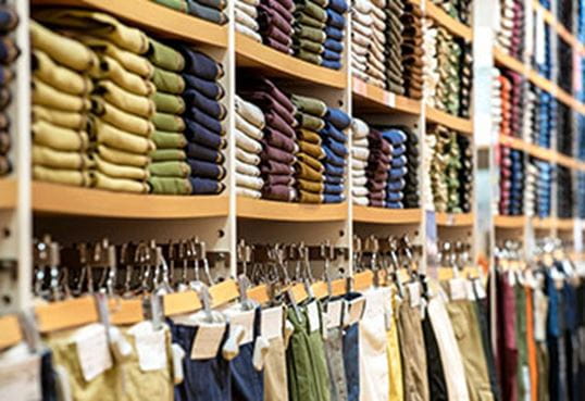 Wearing apparel in store