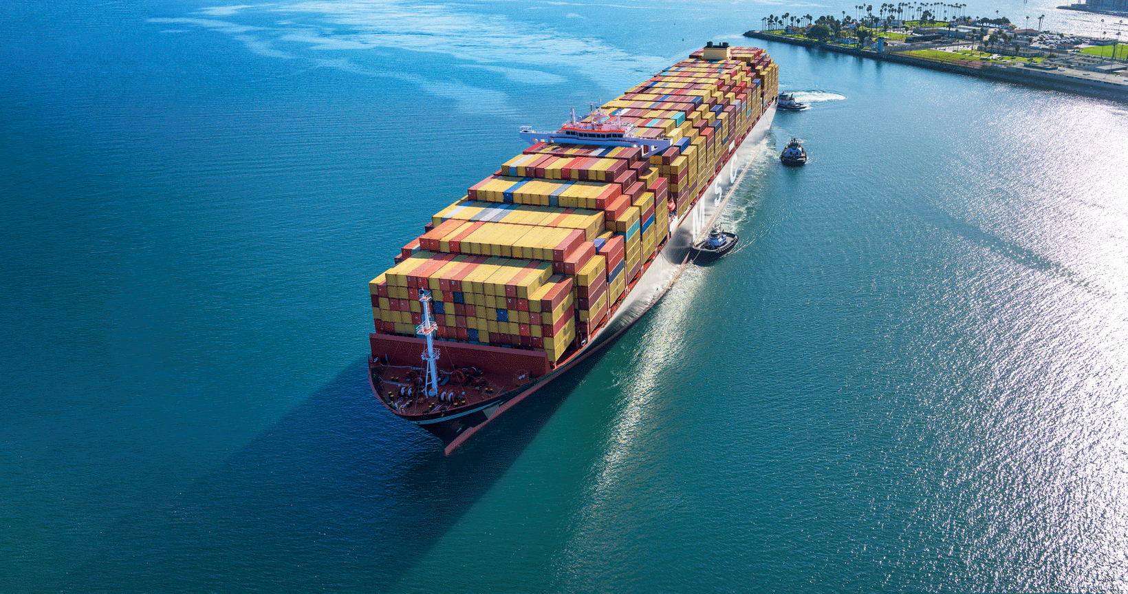 MSC Vessel approaching a port