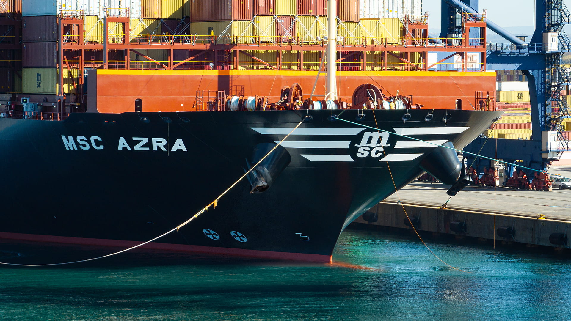 MSC Vessel at UK port