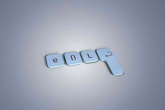 Graphic representation of MSC’s electronic bill of lading, highlighting secure and digitalised shipping documentation.