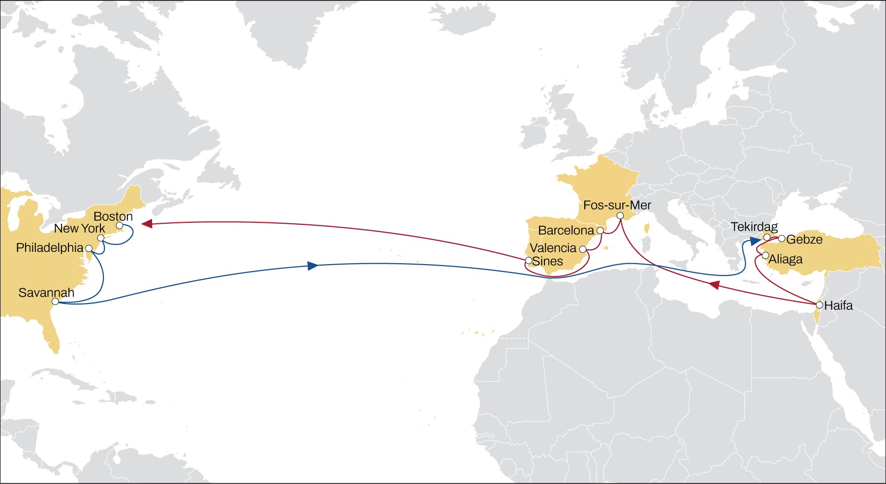 New EMUSA service Offers Unique MED port calls | MSC