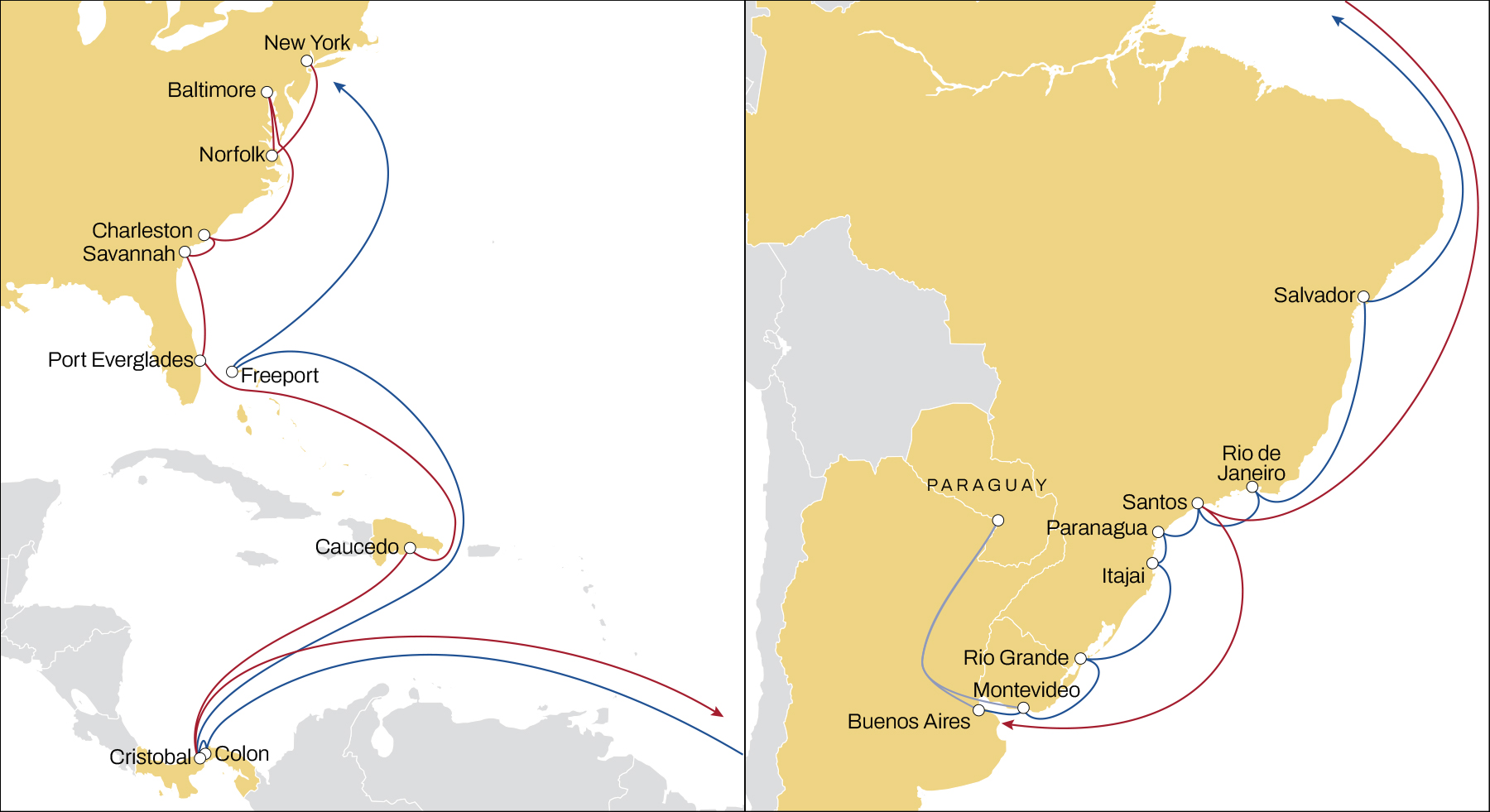 usa to saec string 1 map