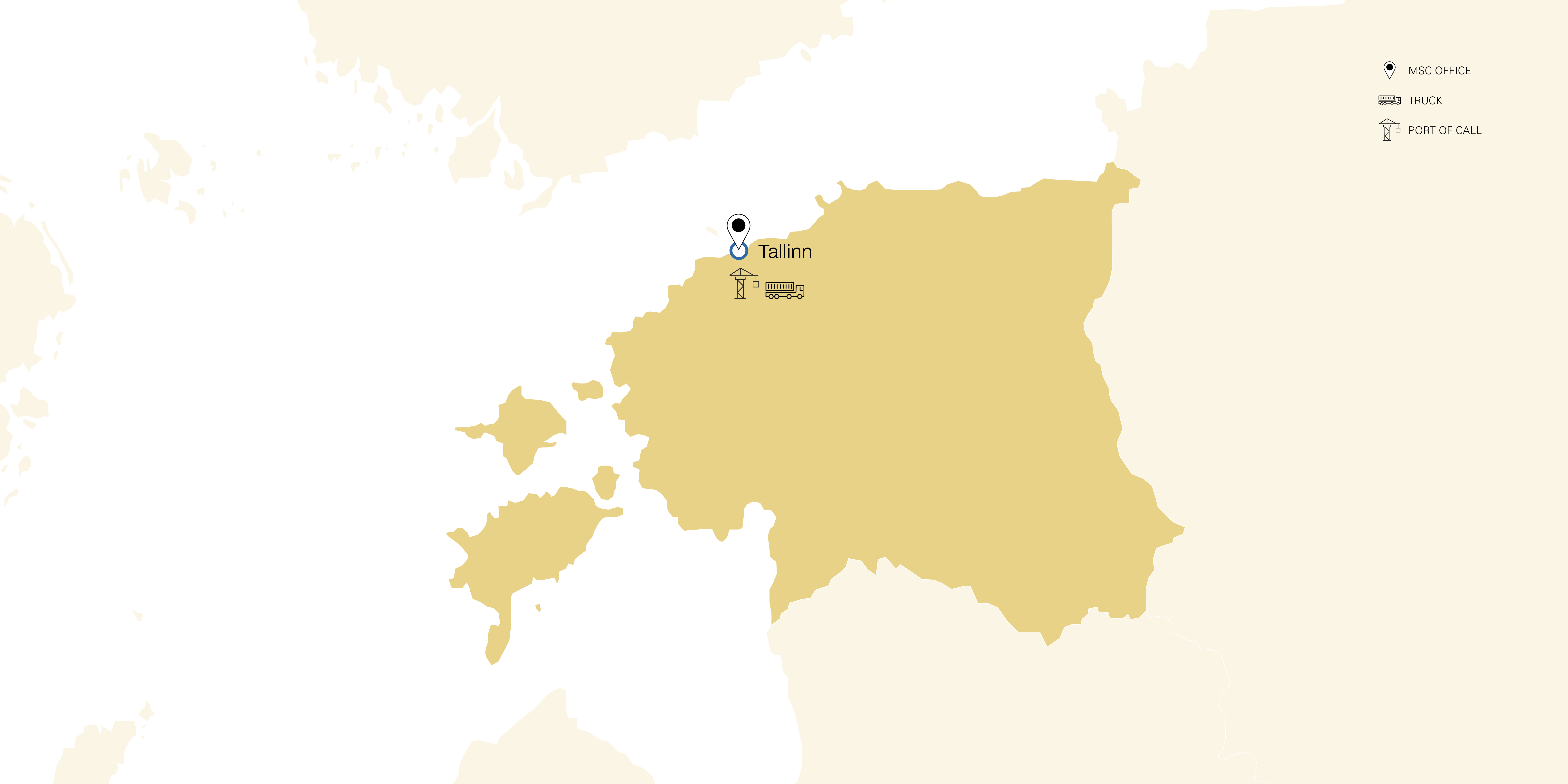 MSC Estonia termonal map illustration