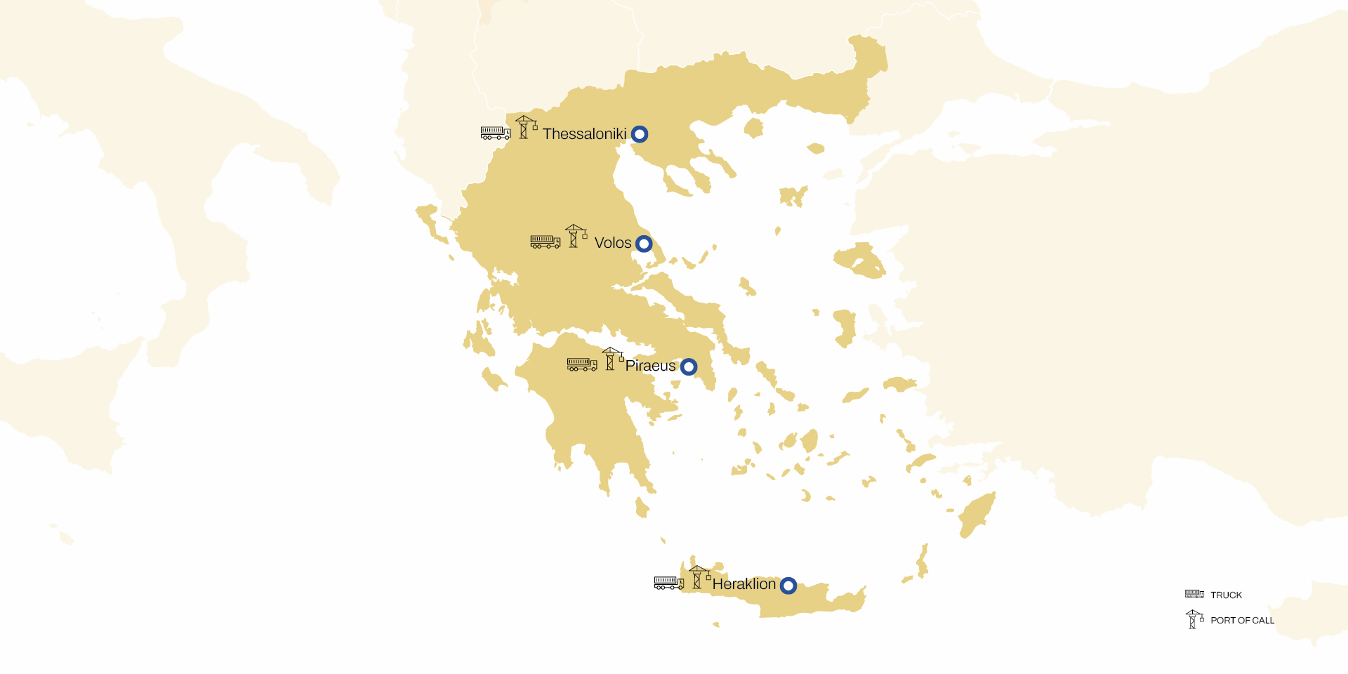 MSC Greece inland network