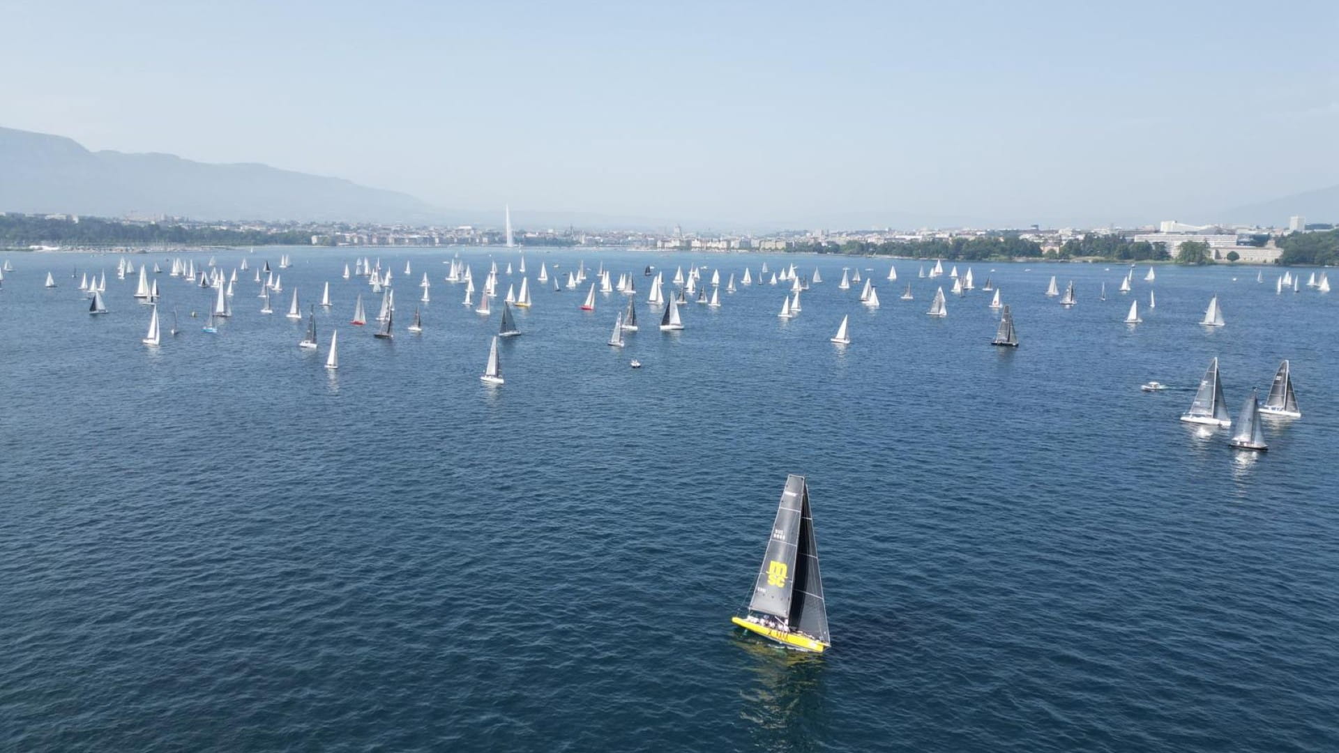 msc sailing team in bol d'or regatta in geneva lake