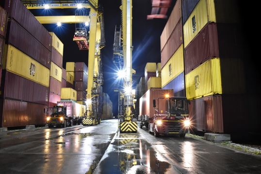  Asyaport terminal at night, Turkey 